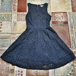 Soprano Black Lace Dress with Gold Sparkles